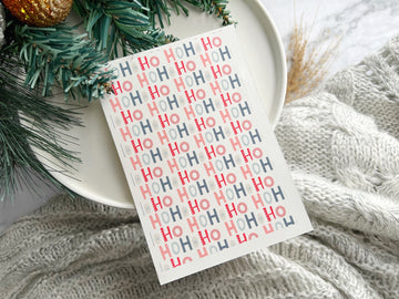 1 Sheet, Approx 13x90cm, Christmas Print Water Decal Image Transfer for Polymer Clay / Ceramics